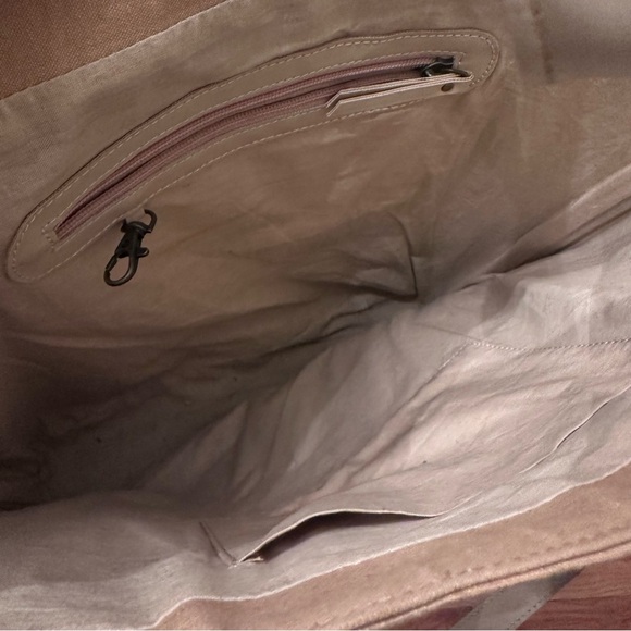 October Jaipur tan canvas tote - Picture 4 of 5